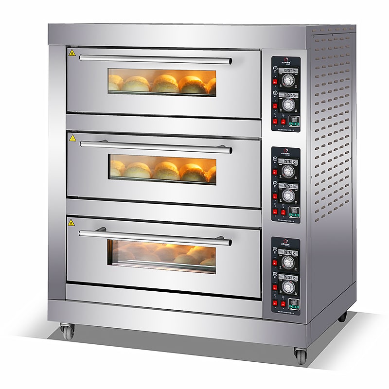 Commercial Bakery Oven GB-33 3 Deck 3 Tray Bread Oven Video