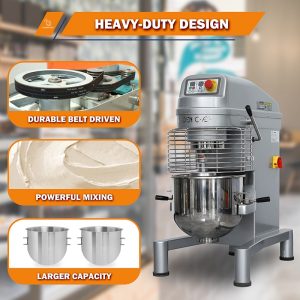20l Dough Mixer Belt Construction And Digital Control Frequency Changer Food Mixer — изображение 5