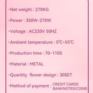 Flower Candy Machine, cotton candy machine price, cotton candy vending machine,