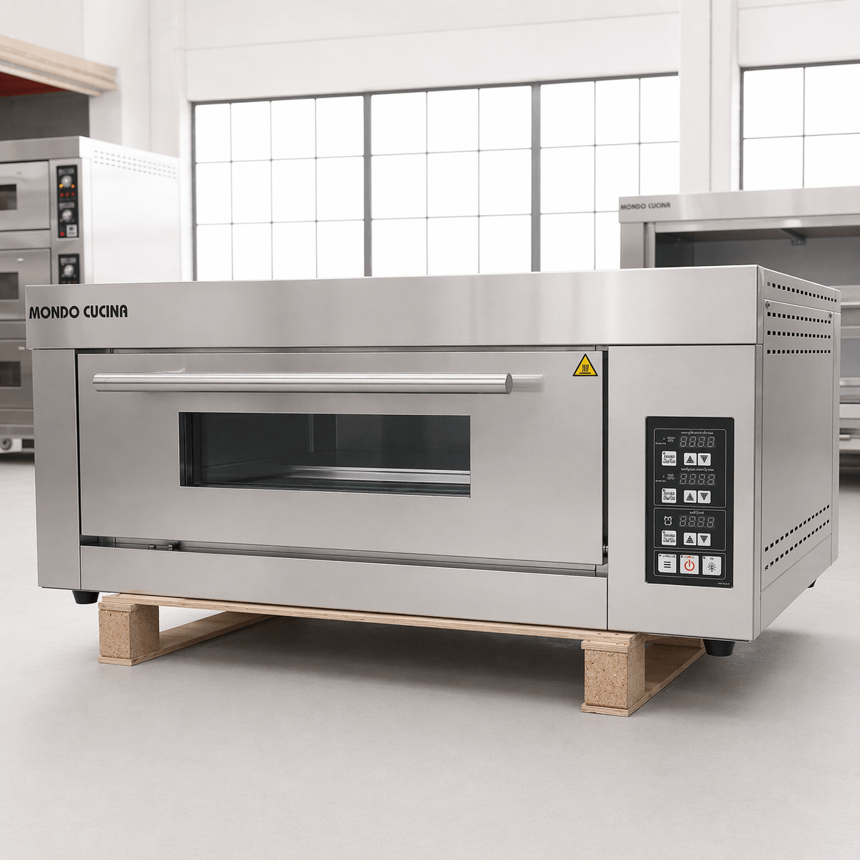 ED-12 เตาอบไฟฟ้าเชิงพาณิชย์ 1 ชั้น 2 ถาด | รองรับถาดขนาด 40×60 ซม. | แผงควบคุมอิเล็กทรอนิกส์ | ตัวเครื่องสแตนเลสทั้งตัว | อุณหภูมิสูงสุด 400°C | รองรับการใช้งานสำหรับตลาดไทย